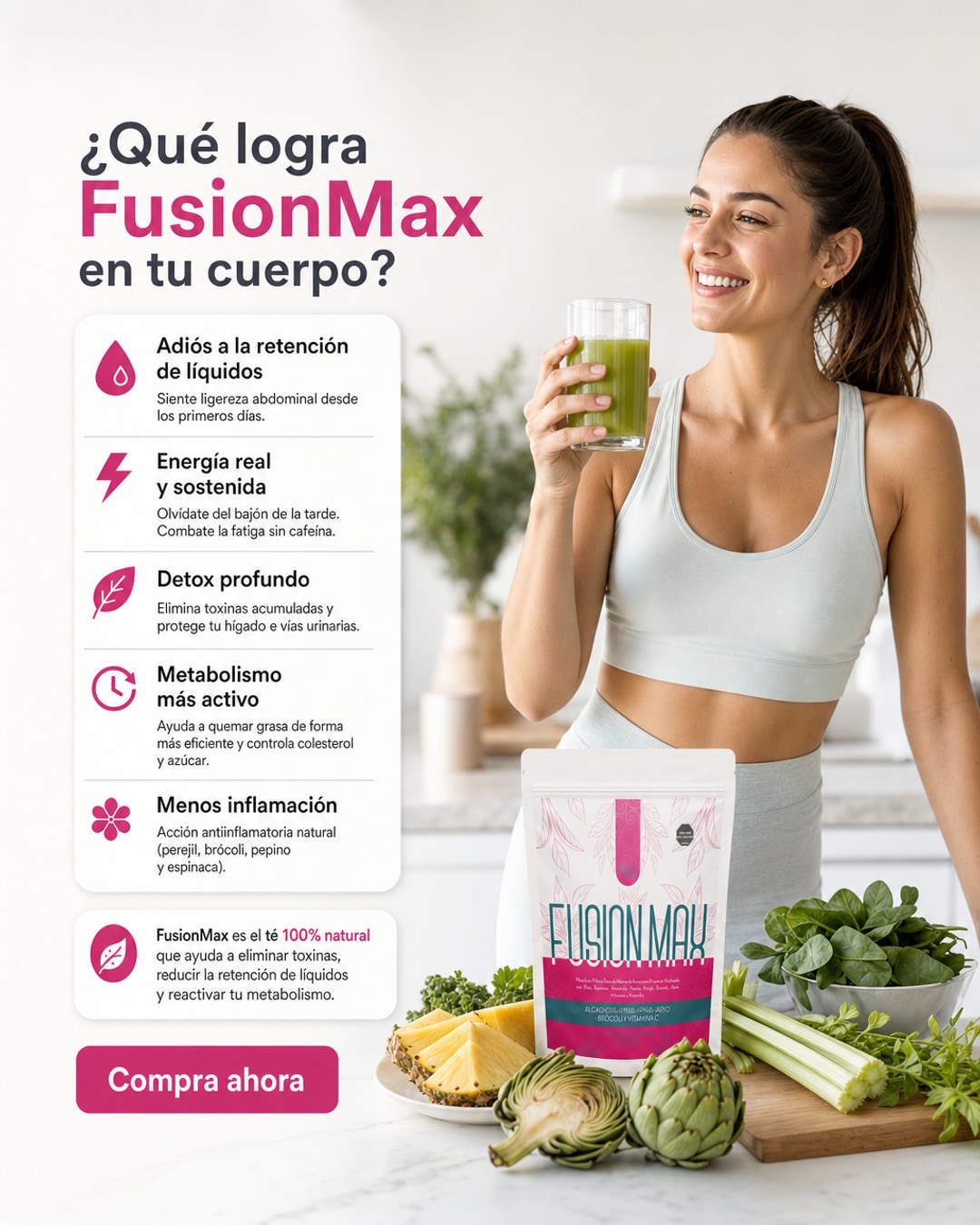 x4 Té Diurético Natural FusionMax - Imagen 5