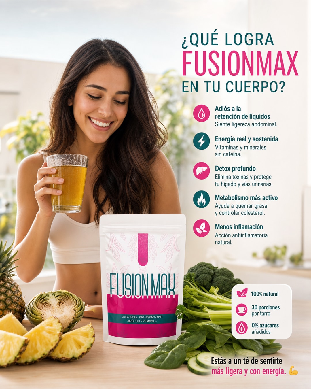 x4 Té Diurético Natural FusionMax - Imagen 10