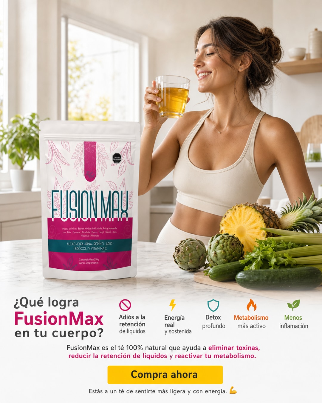 x4 Té Diurético Natural FusionMax - Imagen 11